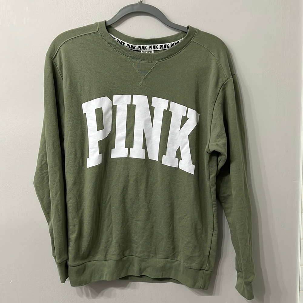 PINK Oversized Crewneck Sweatshirt
